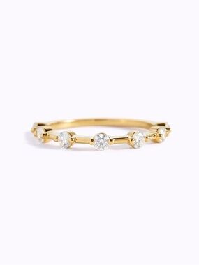Mint & Lily Ultra Thin Floating Eternity Band Gold Ring 6 Like New